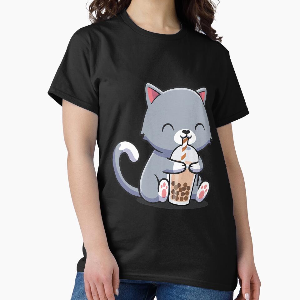 Cat Boba Tea Funny Kitten Feline by reyeskhan79