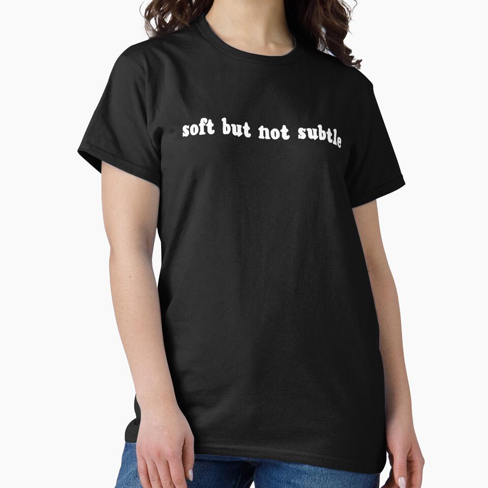 Soft But Not Subtle Minimal Text Statement Design by teeworthy