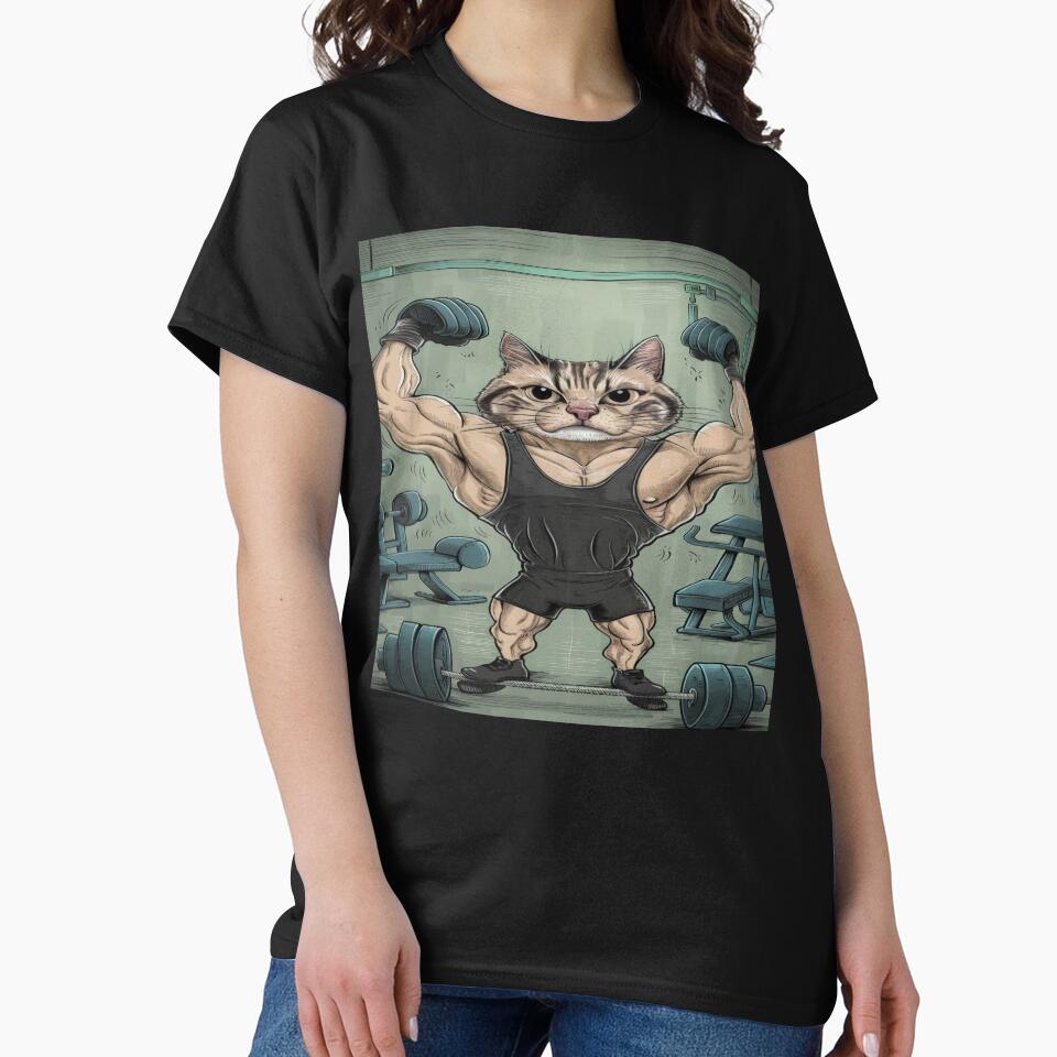 cat weightlifter fitness,funny cat,Cat Lover,cute cat by Expressions-Sel