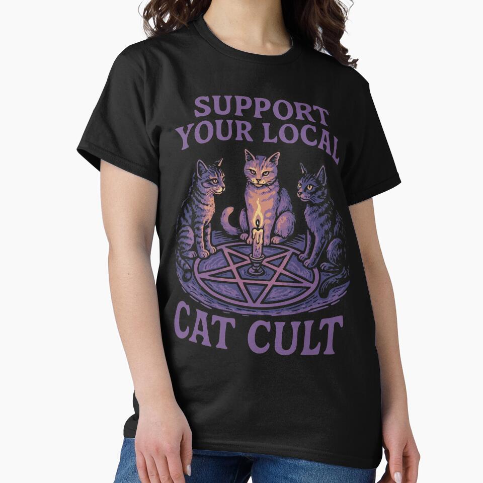 Support Your Local Cat Cult by TomFrontierArt