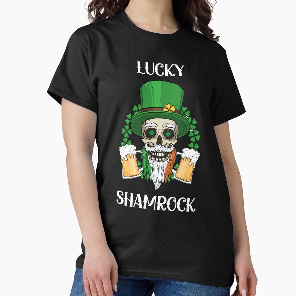 LUCKY SHAMROCK St. Patrick's Day MEN WOMEN Funny by BOHOVIN