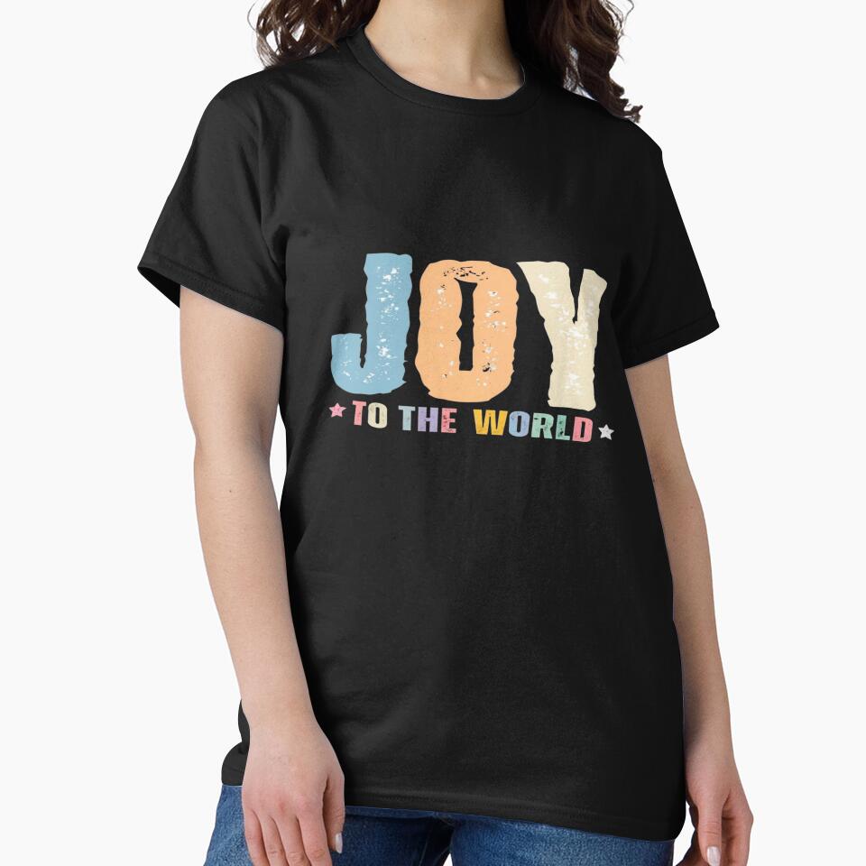Colorful Distressed “JOY to the World” Holiday Typography – Festive Christmas Season Graphic Art by Bright Nest Studio