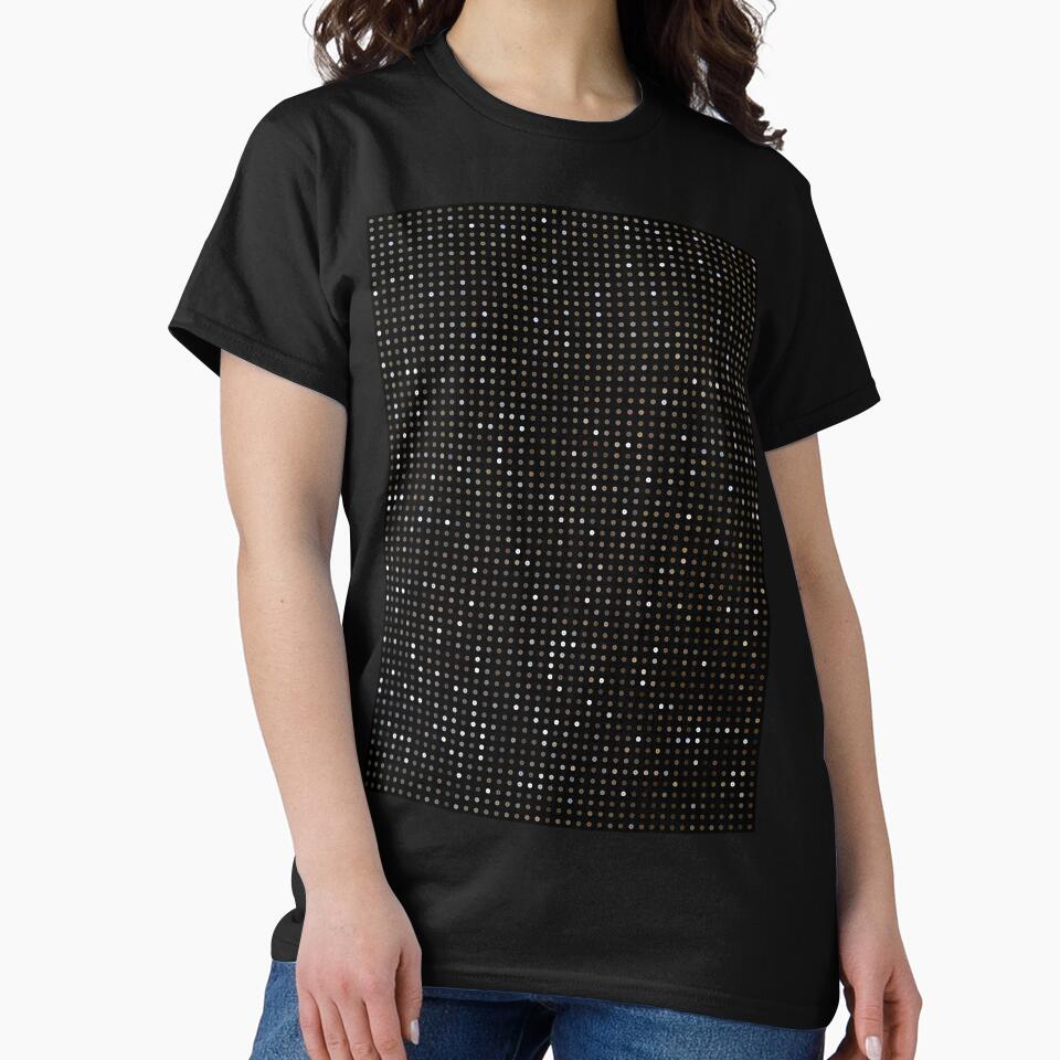 Printed image of shimmering sequins v7 on black by JaReVa