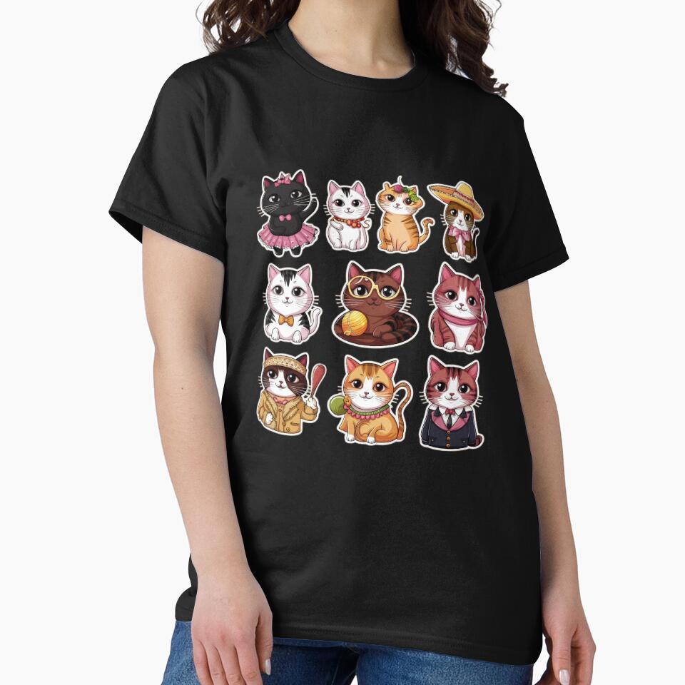 cute funny cat pattern funny cat colorful  kittens with colorful costumes,aesthetic cat art,funny cat,Cat Lover,cute cat,cat pattern by Expressions-Sel