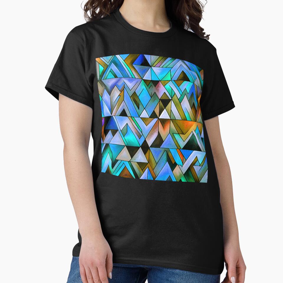 Boho Geometric Shapes In Blue, Green And Earthtone by DEC02