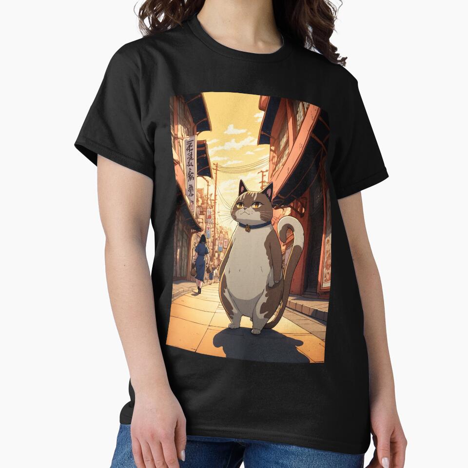 Chubby cat standing on the street by KoolArtDistrict