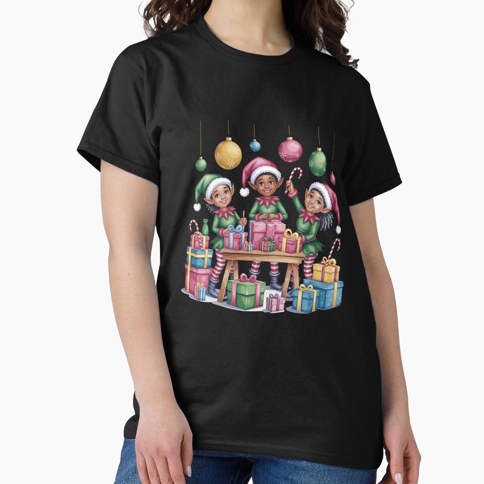 Black Christmas Watercolor Illustration – Holiday Festive Art by artedigital99
