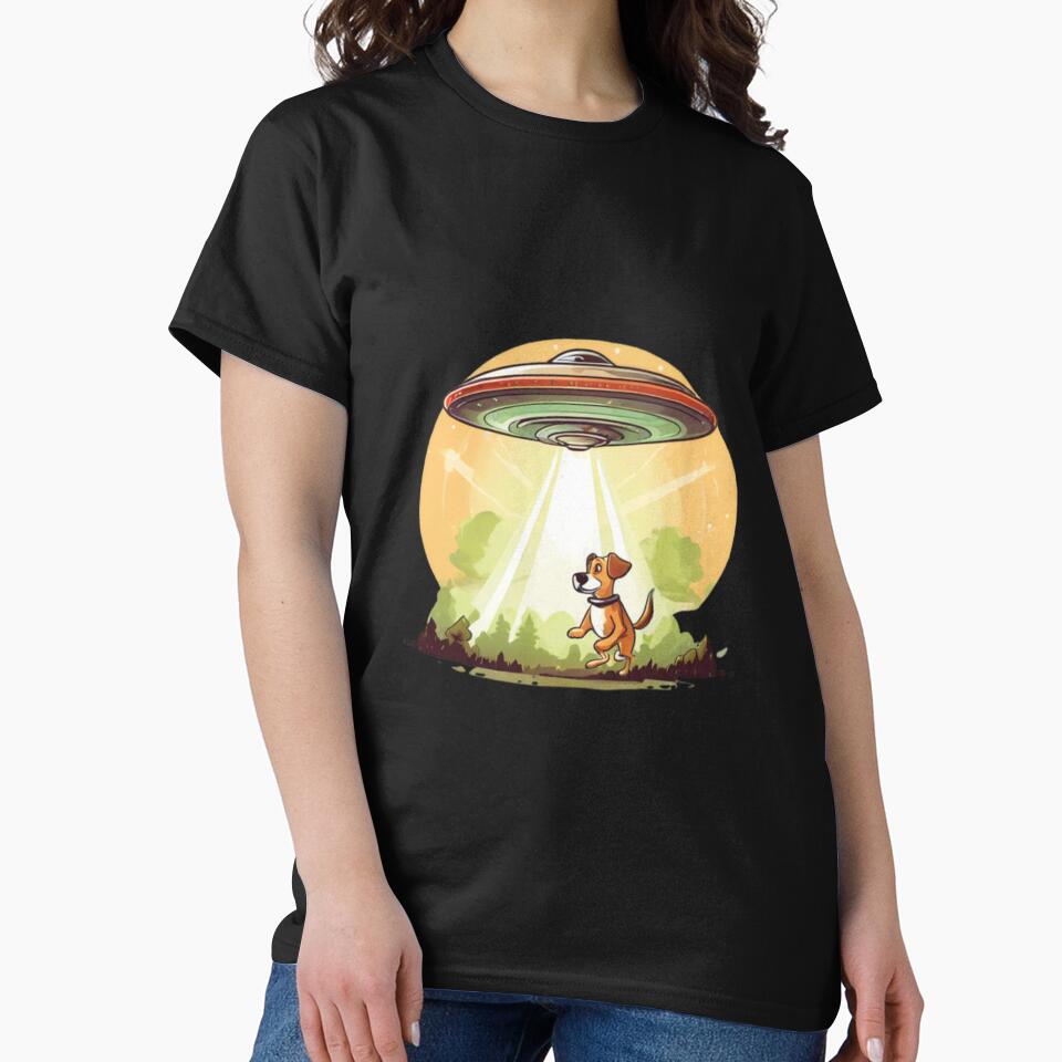 UFO abducting a Dog by Planetporridge