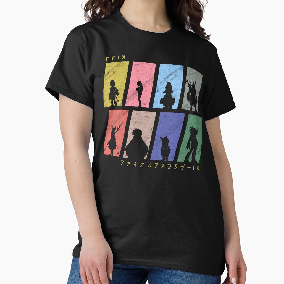 FFIX Character Silhouettes T-Shirt by Stebop Designs