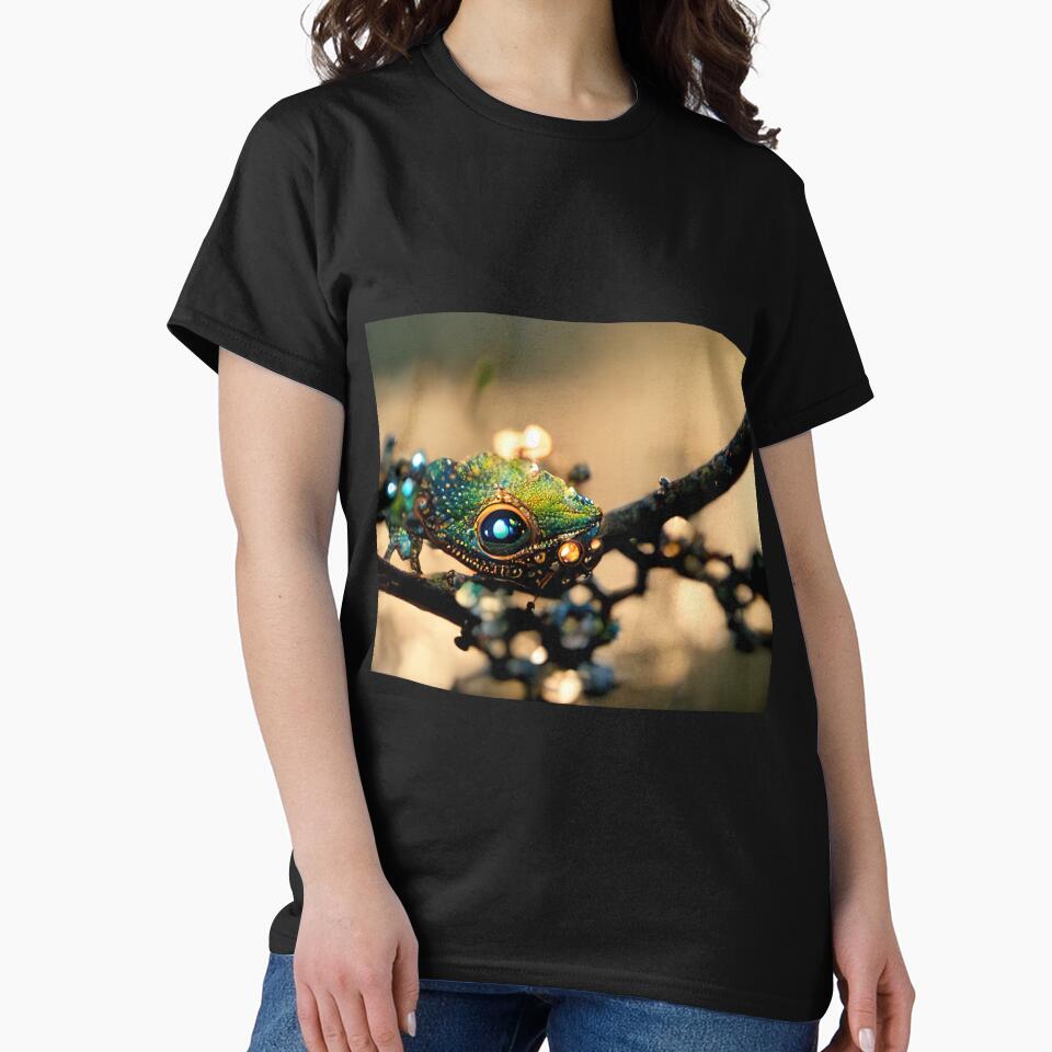 Steampunk gecko covered with shiny emeralds by RK - Shop