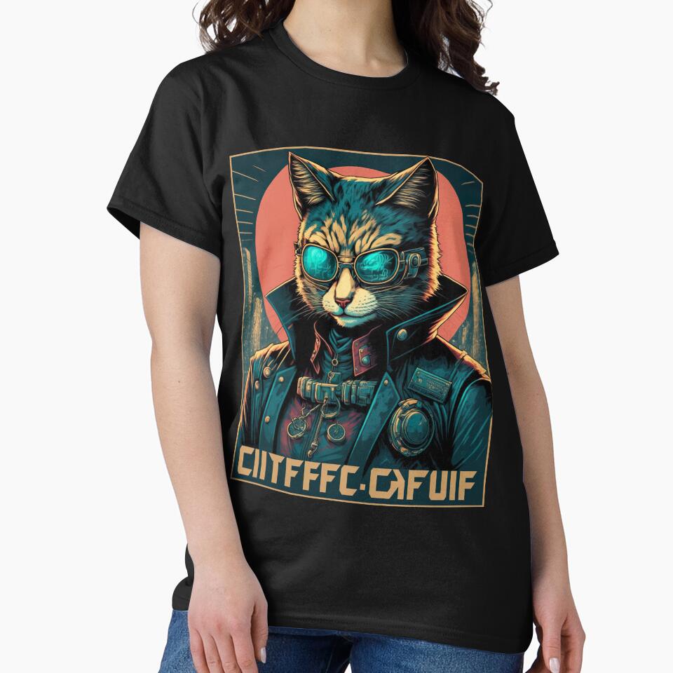cyber detective cat portrait wearing cool glasses by KoolArtDistrict