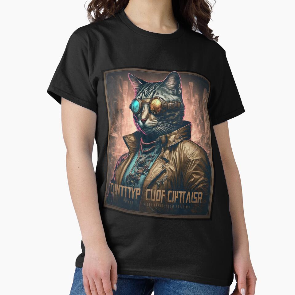 Cyber detective cat portrait wearing glasses by KoolArtDistrict