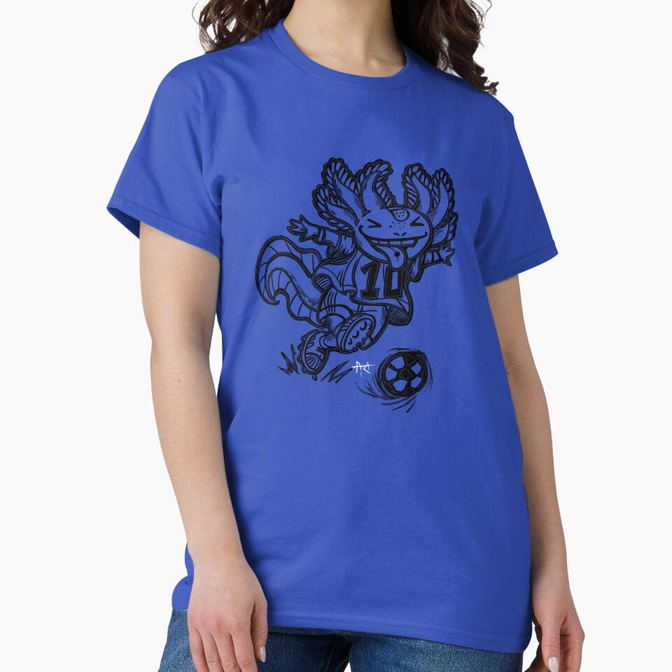 Black Axolotl soccer player by UrielCalavera