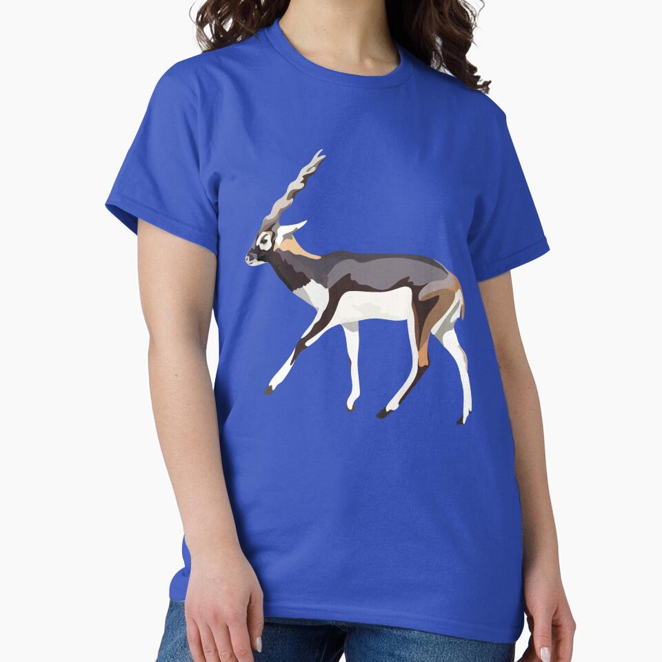 B is for Blackbuck, Blackbuck – Graceful Antelope of India Wildlife Illustration by PrettylittlepastelUk
