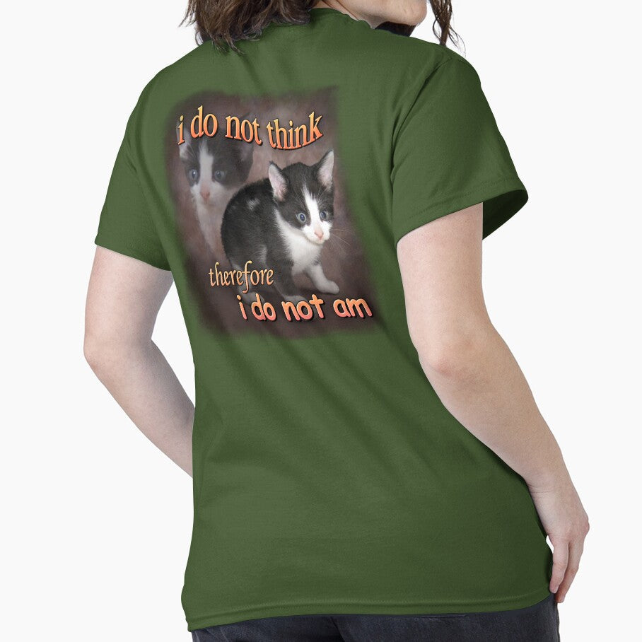 I do not think therefore I do not am - cat meme portrait by snazzyseagull