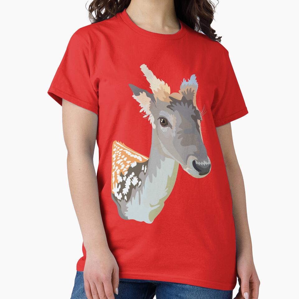 F is for Fallow Deer, Fallow Deer | Woodland Mammal & Wildlife Art Design by PrettylittlepastelUk