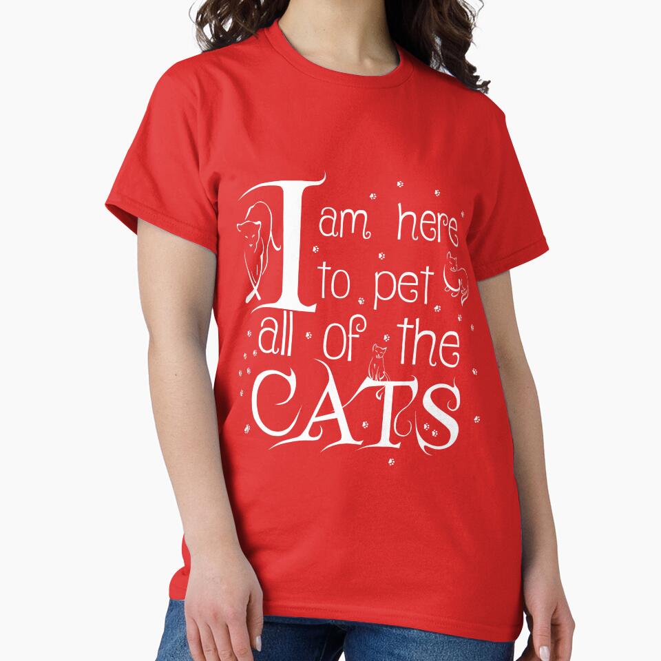 I am here to pet all of the cats - white by k0rry