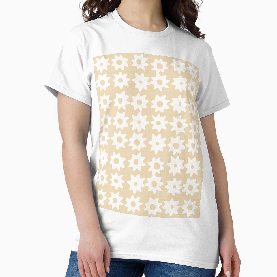 BOHO STAR PATTERN NEUTRAL BEIGE by blomastudios