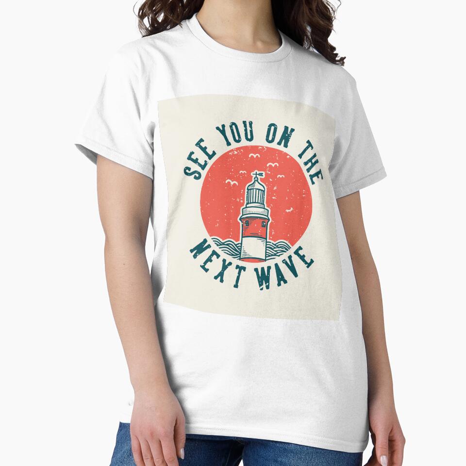 Vintage Slogan Typography See You Wave by Peekonet