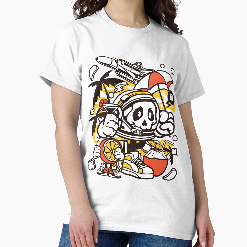 Happy Holiday Astronaut Cartoon Character T-shirt design for people who love Holidays! by Nickelparis
