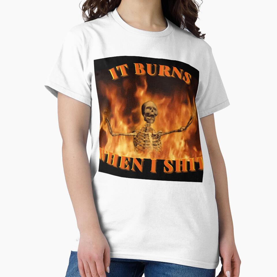 Funny Fire Skeleton Design by VossMonk3