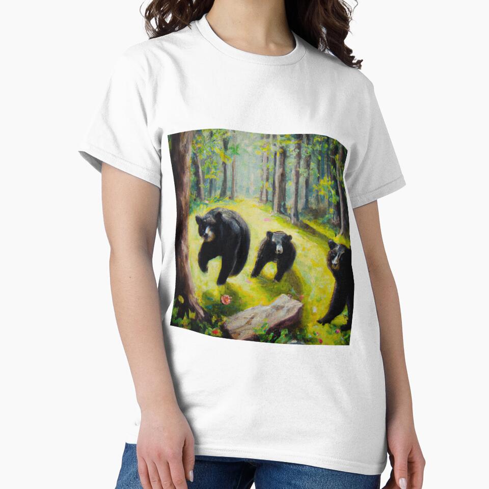 Black Bears Oil Painting by soulfulprintss8