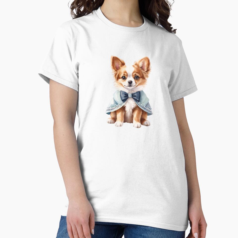 Watercolor Dog Retro Fantasy by Victoria Riabov