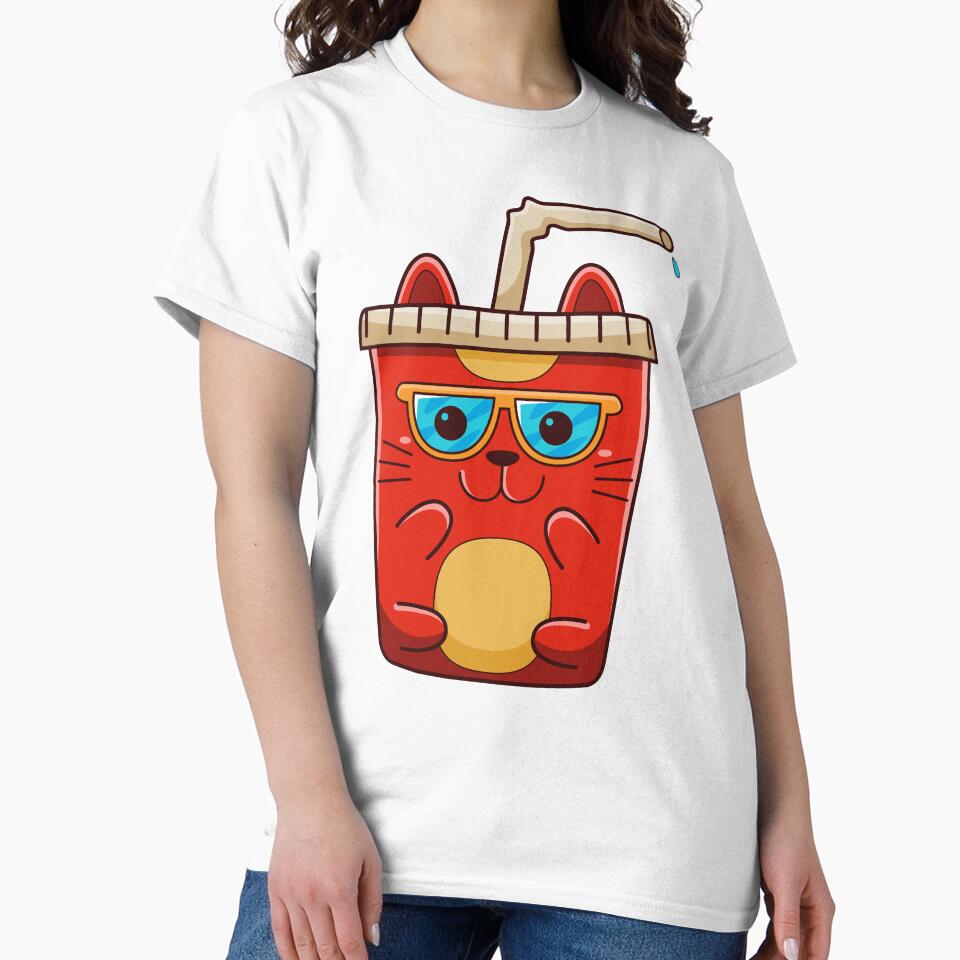 Thirsty Kawaii Cat Cup by PosterpartyCo