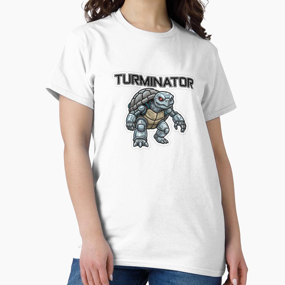 Turminator – Cyborg Turtle Action Movie Parody Sticker by Imaginarium of Chaos falcon88