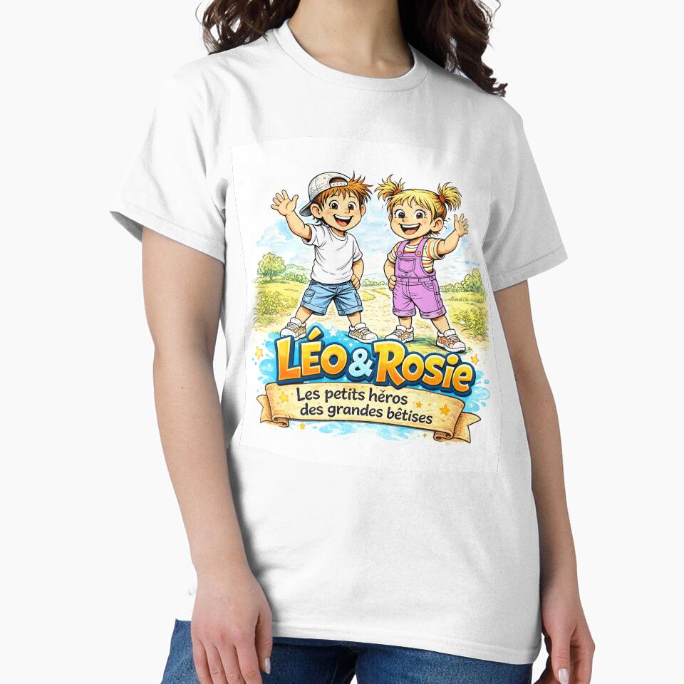 Leo and Rosie The Little Heroes, children's drawing. by chromyral-creations