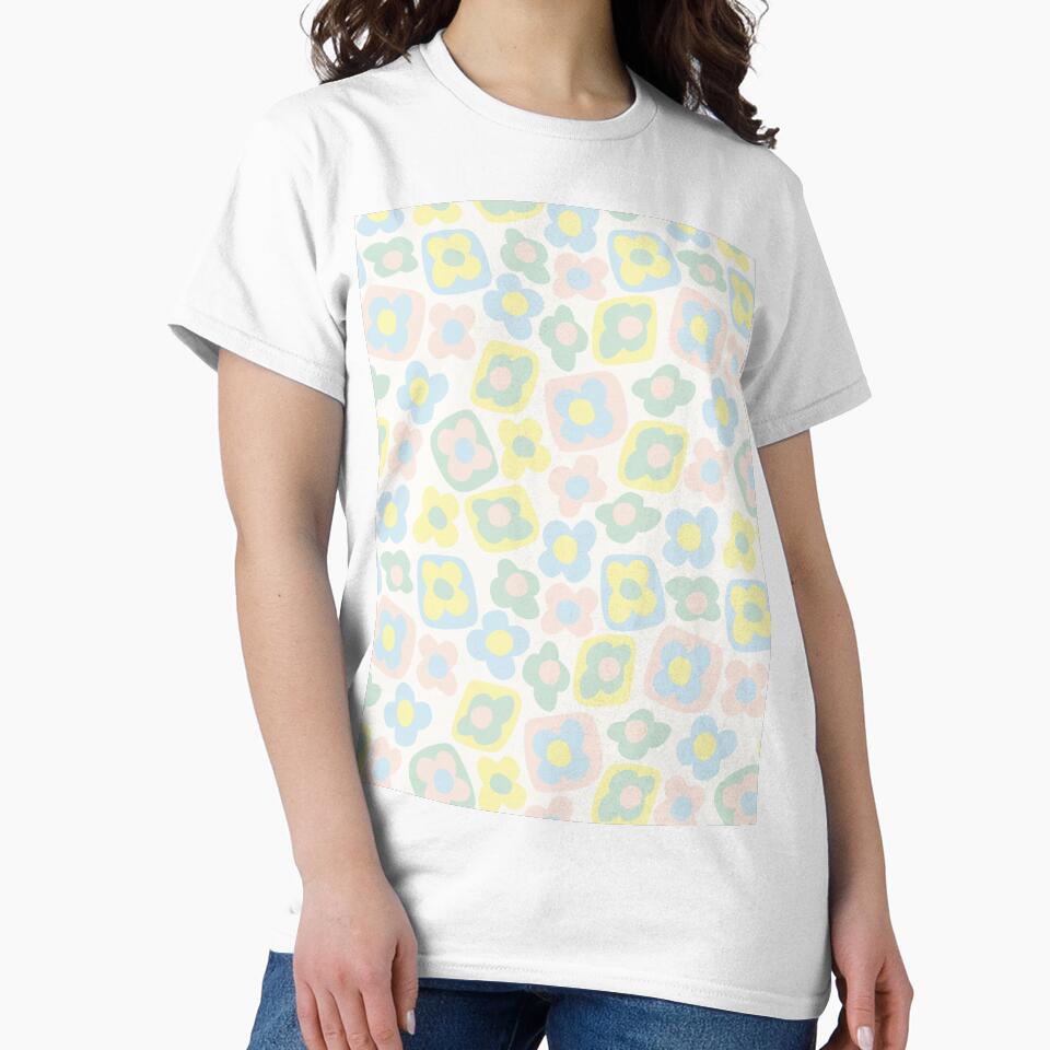 BOHO BOXY MODERN FLOWER PATTERN PASTELS by blomastudios