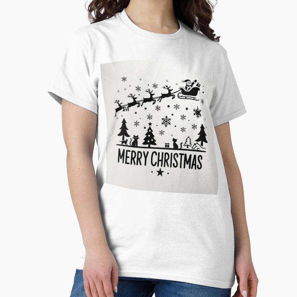 002 Merry Christmas in Black And White by Alexis Art Collection
