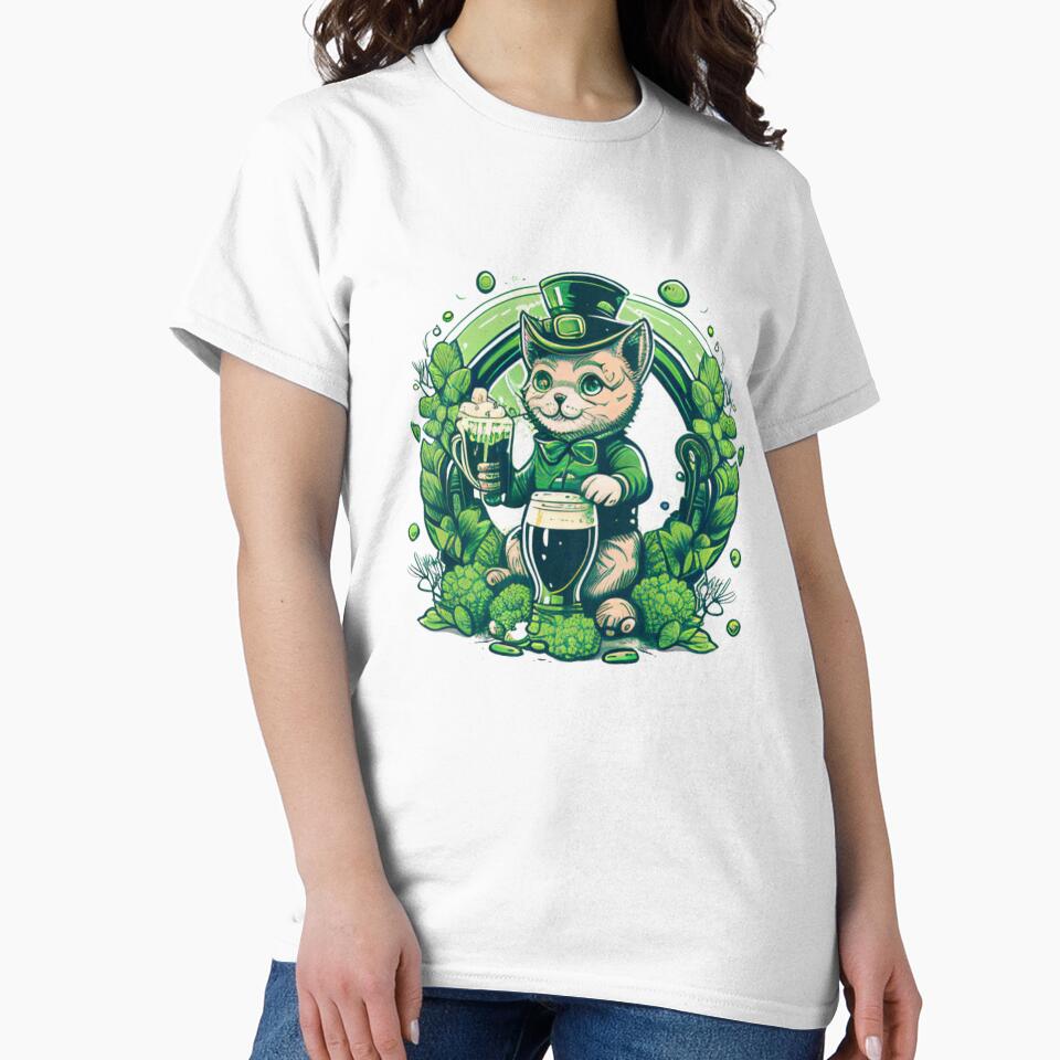 Cat Lover Shamrock St Patrick's Day - Vibrant Fun and Loud by BOHOVIN