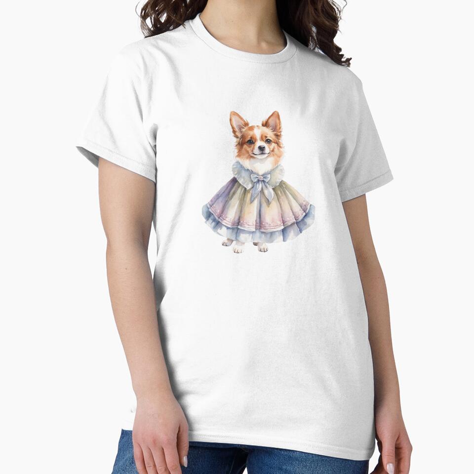 Watercolor Dog Serenity in Retro Style by Victoria Riabov