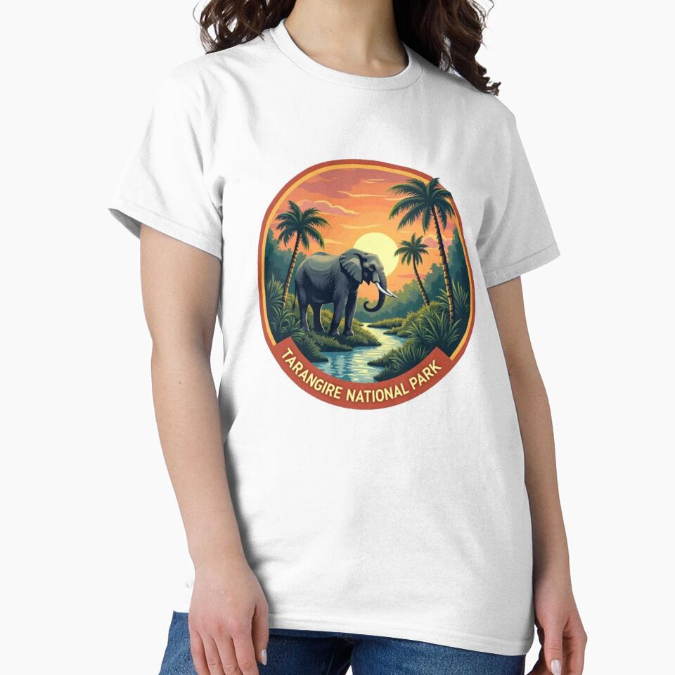 Vintage Tarangire National Park Travel Badge by JaksaDesignHub