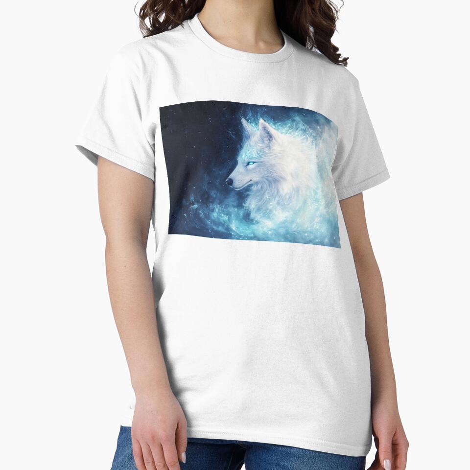 Glowing Wolf in a Celestial Dream by AshiraCreations