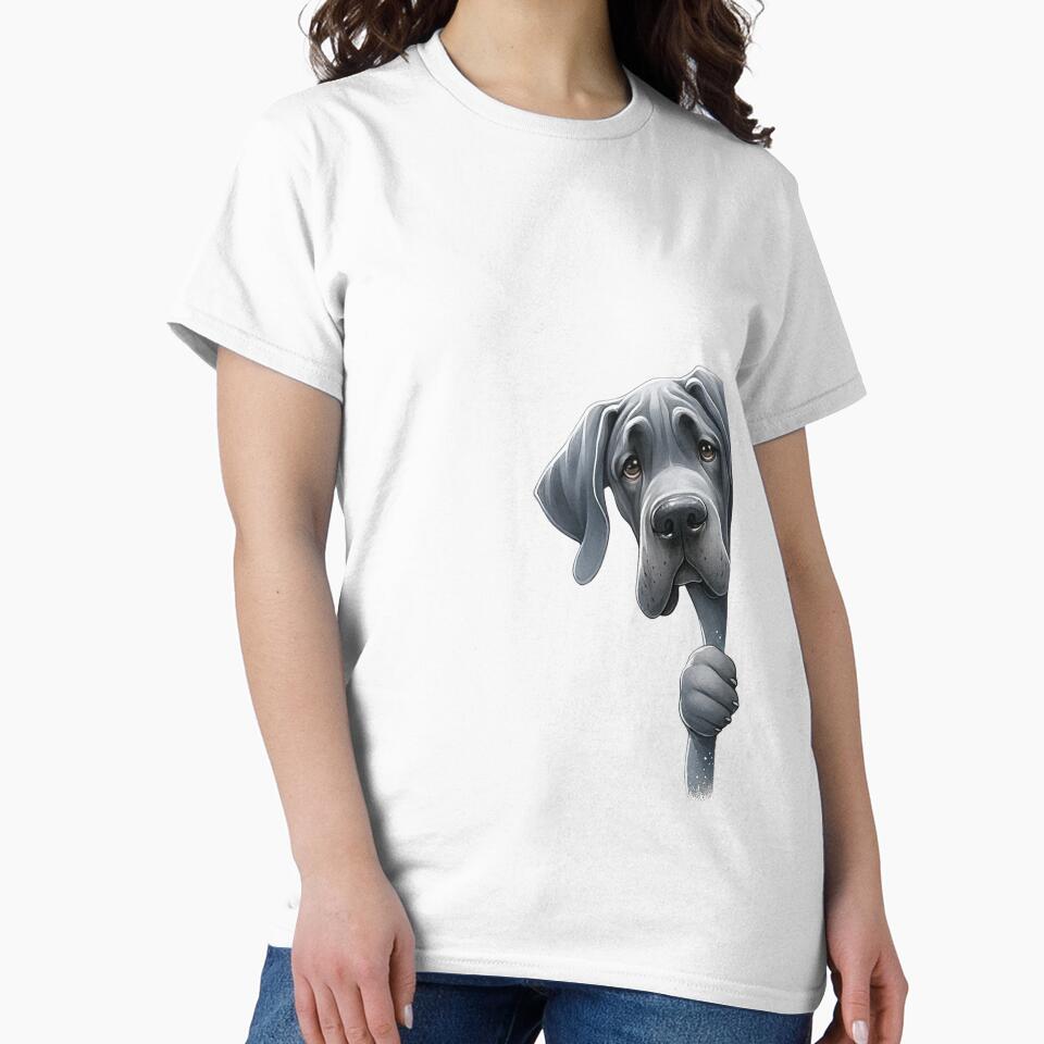 Peeking Great Dane - Black by FoxfireStardust