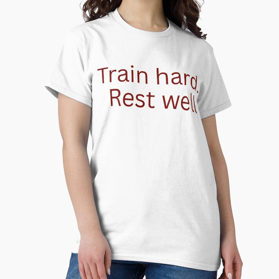 Train hard. Rest well-gym quote by HustlersShop77