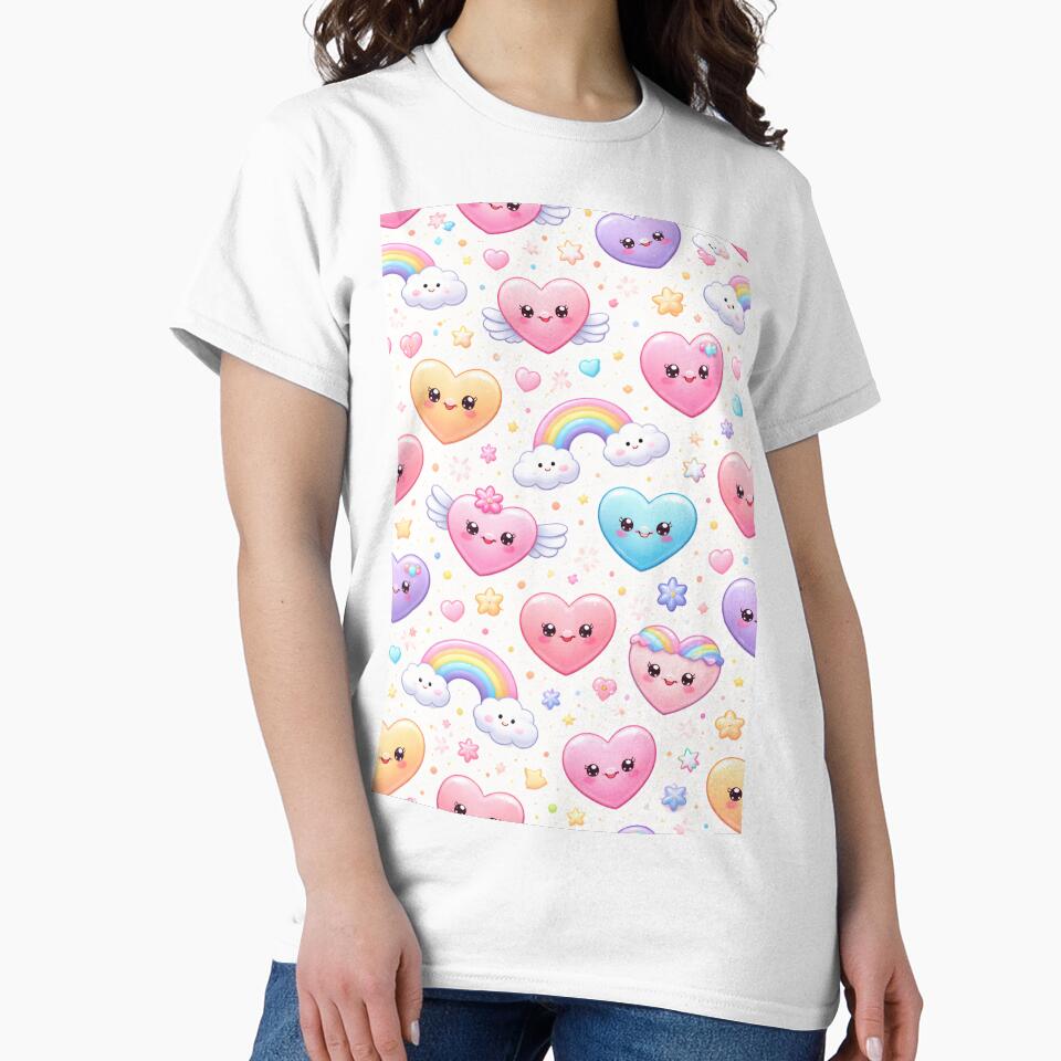 Cute Kawaii Hearts Pattern – Pastel Love Design by DrizzyV