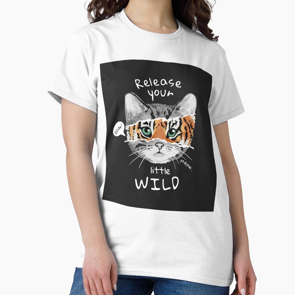 Typography Slogan with Cat Tiger Face by Peekonet