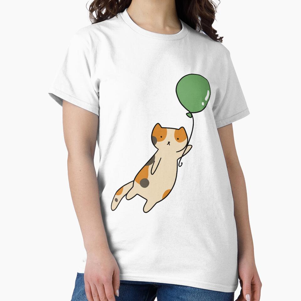 Green Balloon Calico Cat by SaradaBoru