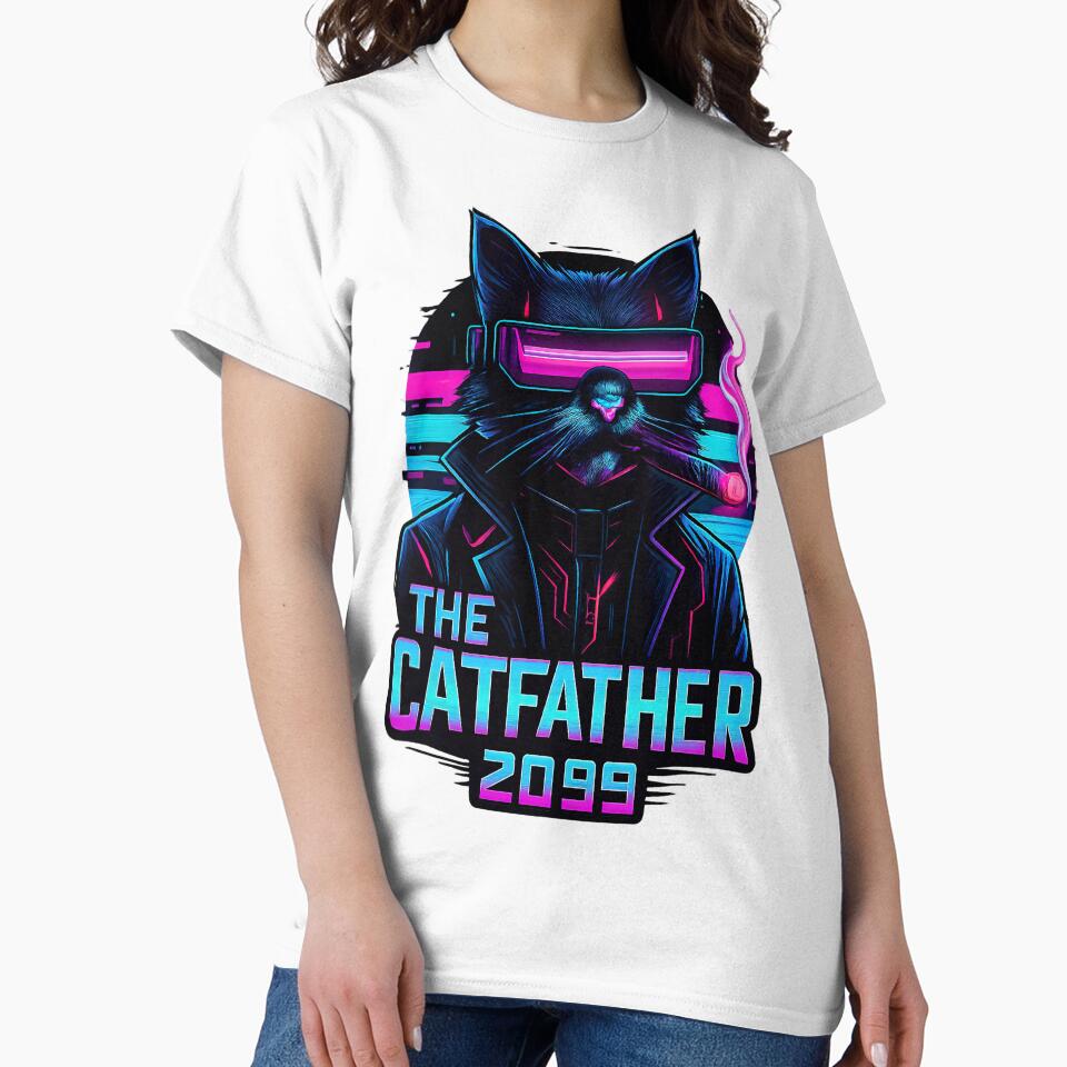 The Catfather, The Cat Father,  Cyberpunk by graphic-genie