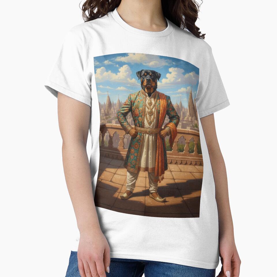 Rottweiler Maharaja - Royal Bollywood Silk Art by Tommy-Ellie