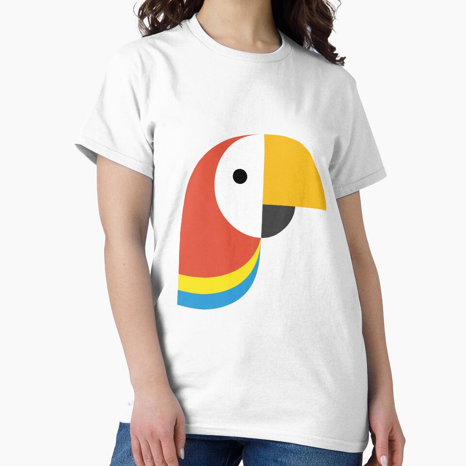 The Parrot, Minimal Bauhaus Shapes Animal by Sub88 Studio