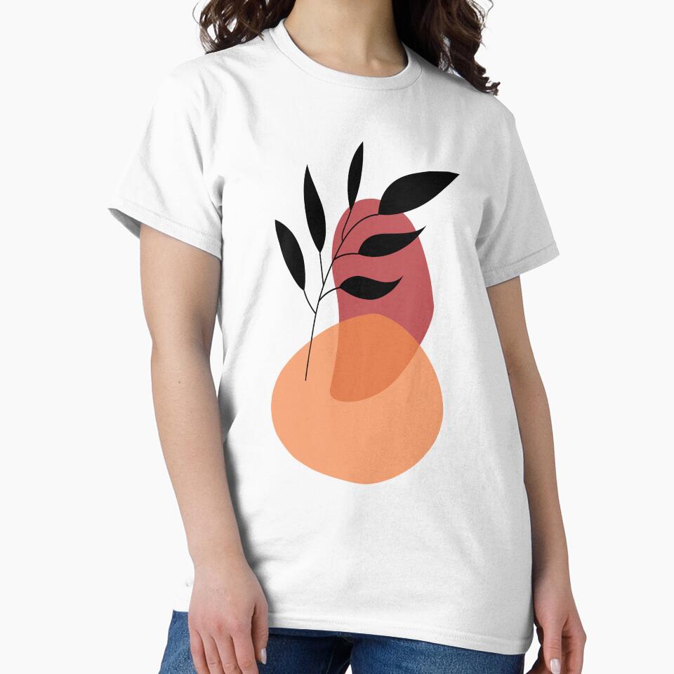 Boho Orange - midcentury modern art prints by sutja