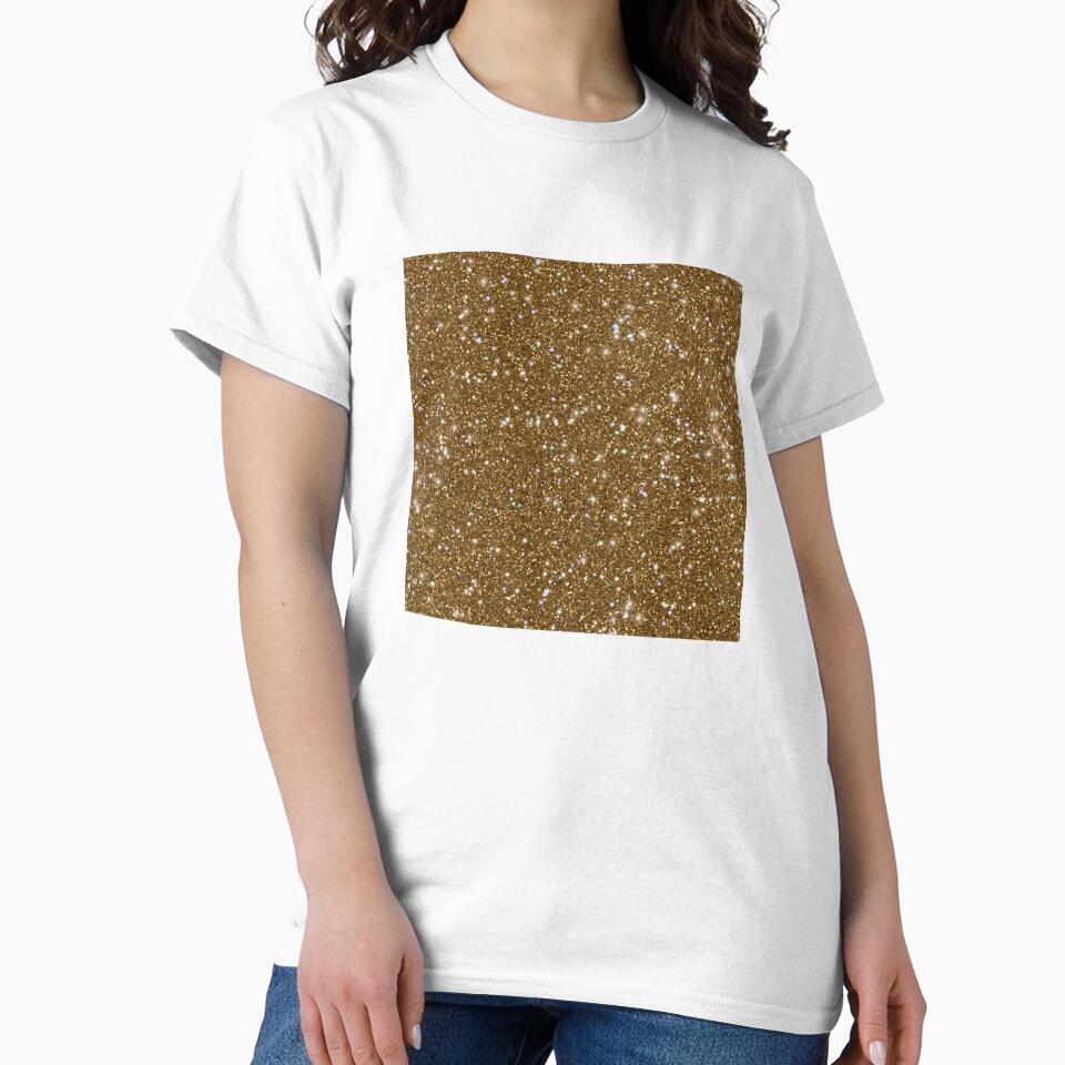 Printed image of sparkling golden glitter v7 by JaReVa