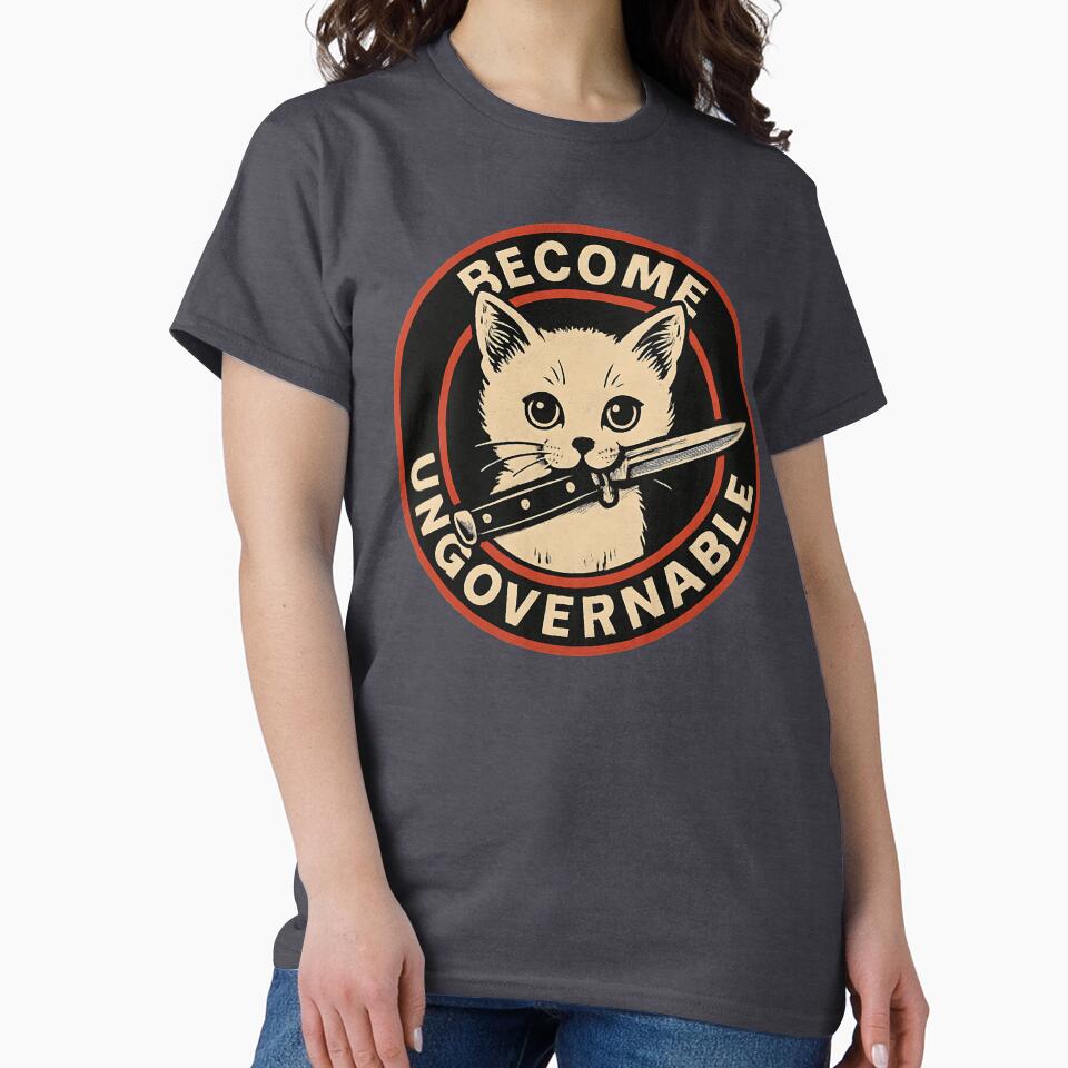 Anarchist Cat with Switchblade Art by zptees