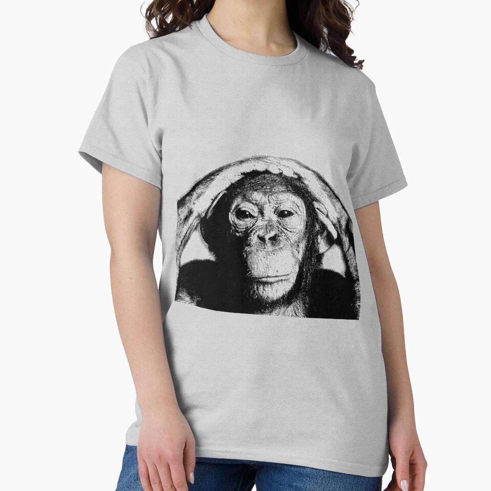 Wise Chimpanzee. Wildlife Digital Engraving Image by Digital Eclectica