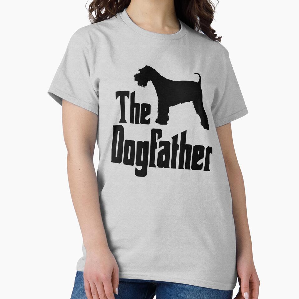 The Dogfather - Miniature Schnauzer, funny dog gift idea by HEJAshirts