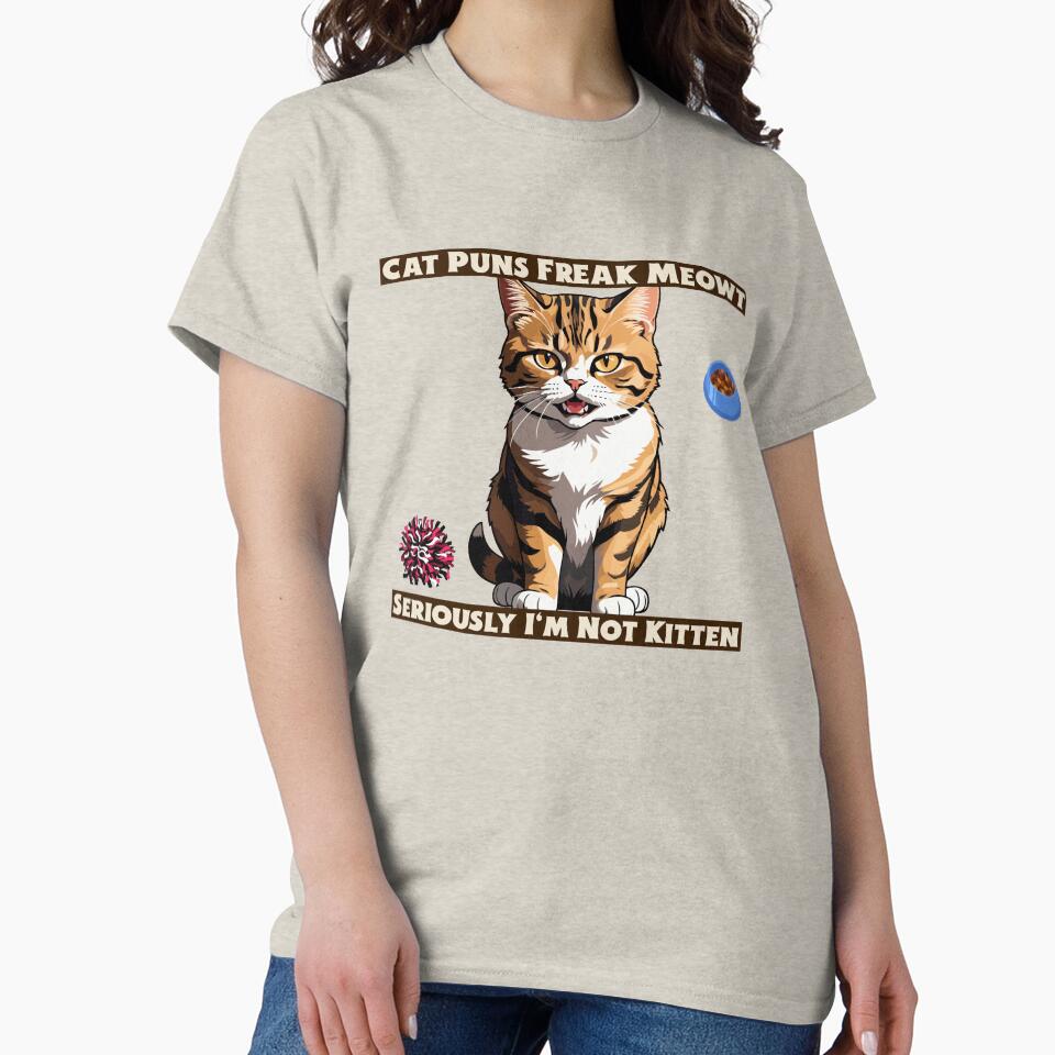 Cat Puns Freak Meowt funny cat by Rockyctees